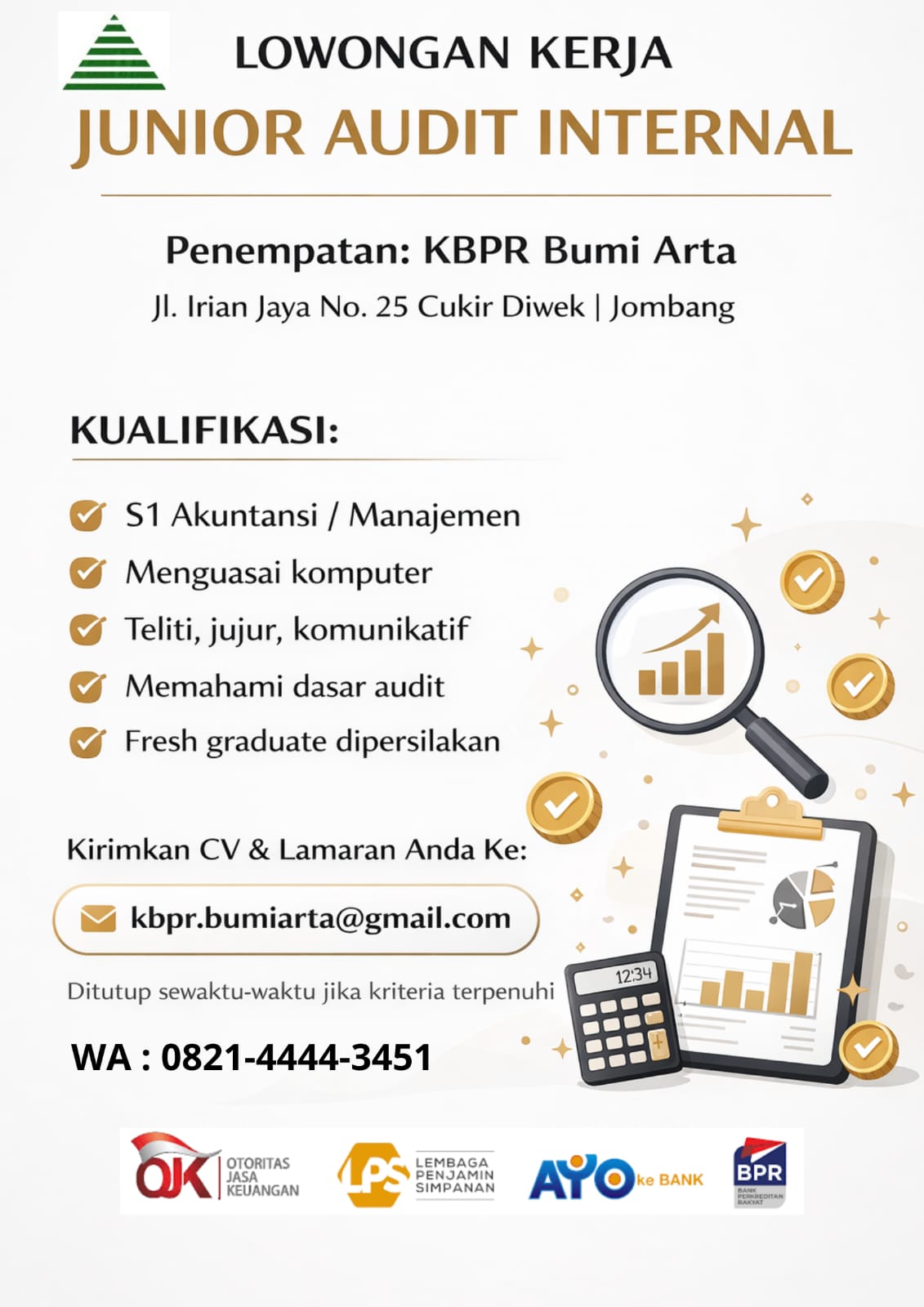 LOWONGON PEKERJAAN AUDIT INTERNAL